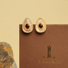 Mother of Pearl & Ruby Drop