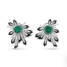Emerald Sunburst Earrings