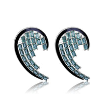 Emerald Crescent Wing Earrings