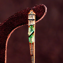 Emerald Prism Drop Earrings