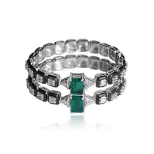 Emerald Noir Double Line Cuff