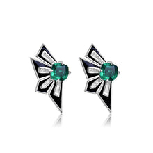 Emerald Noir Starburst Studs