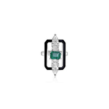 Emerald Halo Ring