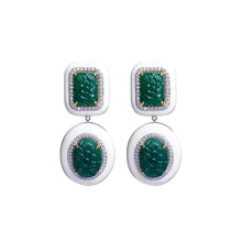 Carved Emerald Heritage Earrings