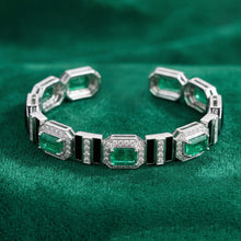 Emerald & Black Enamel Cuff