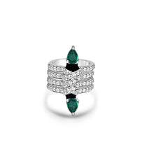 Emerald Twin Flame Ring