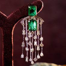 Regal Emerald Convertible Chandelier Earrings