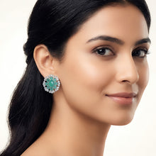 Green Aura Halo Earrings