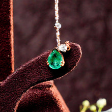 Emerald Cascade Chain Earrings