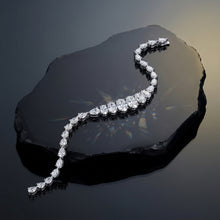 Luxe Drop Sparkle Tennis Bracelet cum choker