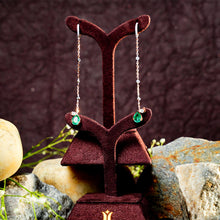 Emerald Cascade Chain Earrings