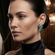 Emerald wave earring