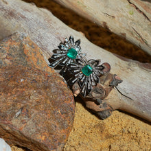 Emerald Sunburst Earrings