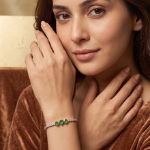Trio Emerald Heart Bracelet