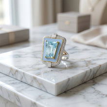 Aquamarine Aura Ring