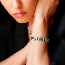 Emerald & Black Enamel Cuff