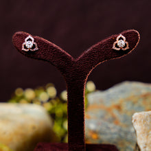 Rose Gold Crystal Vine Stud Earrings
