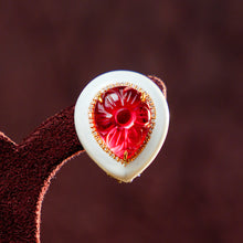 Ruby Petal Dewdrop Studs