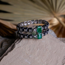 Emerald Noir Double Line Cuff
