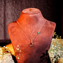 Emerald Charm horse shoe Pendant Necklace