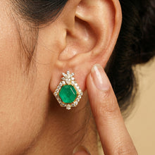 Emerald drop earrings