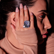 Midnight Azure Mosaic Ring