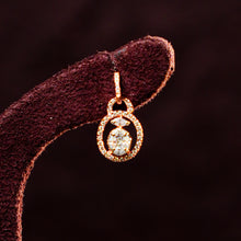 Rose Gold Halo Drop Earrings