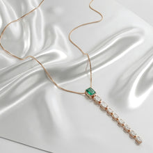 Emerald Linea Drop Necklace