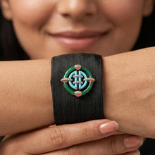 Turquise /Green enamel Cuff
