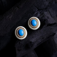 Firoza Halo Studs