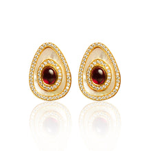 Mother of Pearl & Ruby Drop