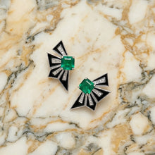 Emerald Noir Starburst Studs