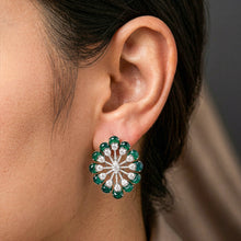 Emerald Bloom Radiance Studs