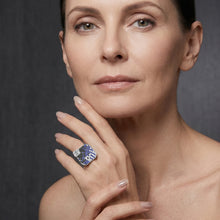 Midnight Azure Mosaic Ring