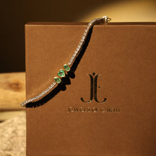 Trio Emerald Heart Bracelet