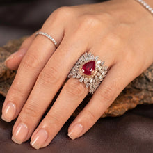 Ruby & Diamond Cocktail Ring