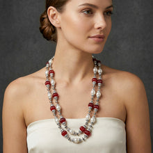Ruby Pearl Symphony Necklace