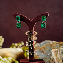Regal Emerald Convertible Chandelier Earrings