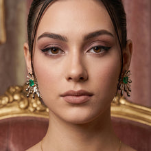 Emerald Sunburst Earrings