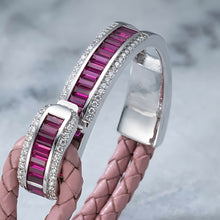 Leather Knot Diamond Bracelet