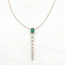 Emerald Linea Drop Necklace