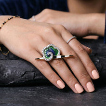 Ocean Whirl Enamel Ring