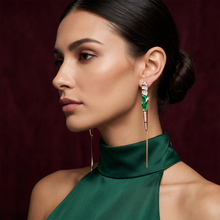 Emerald Prism Drop Earrings