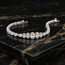 Luxe Drop Sparkle Tennis Bracelet cum choker
