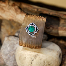 Emerald Halo Elegance Cuff