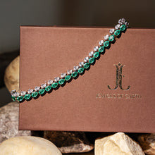 Emerald Diamond Dual Line Tennis Bracelet