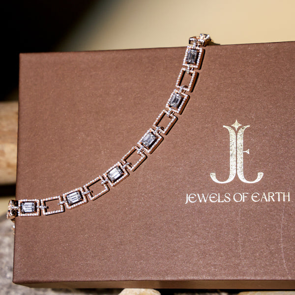 Aurora Baguette Link Bracelet