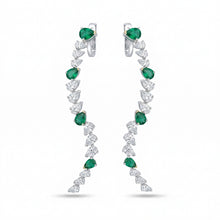 Emerald Cascade Drop Earrings