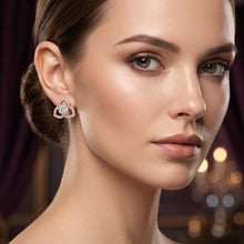 Blush Halo Heart Stud Earrings