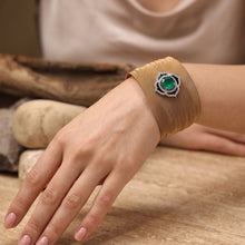 Emerald Halo Elegance Cuff